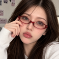 Y2K Leopard Print Blue Light Glasses